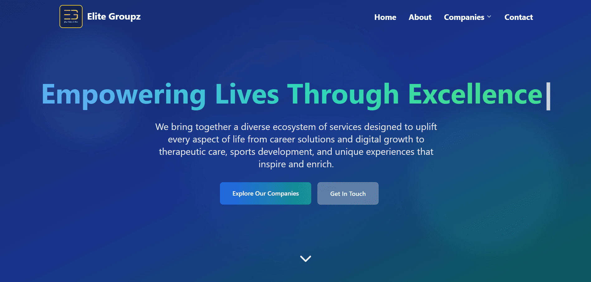 Elite Groups website screenshot
